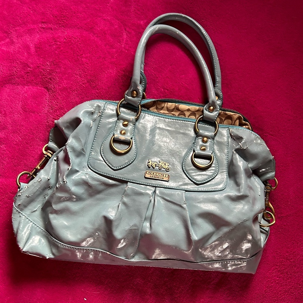 COACH baby blue bag